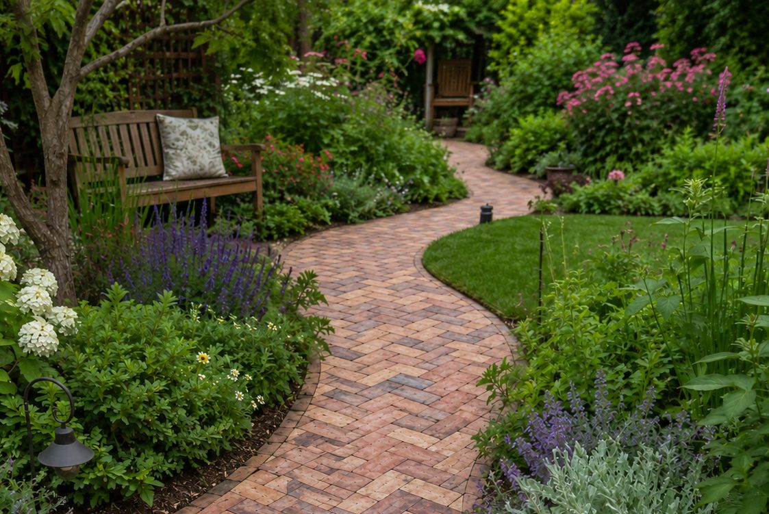 Pressed Red Bricks brick paving