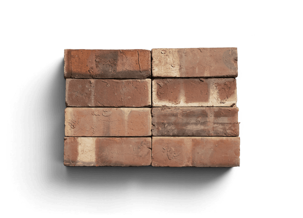 Stacked Bonded Pressed Red bricks