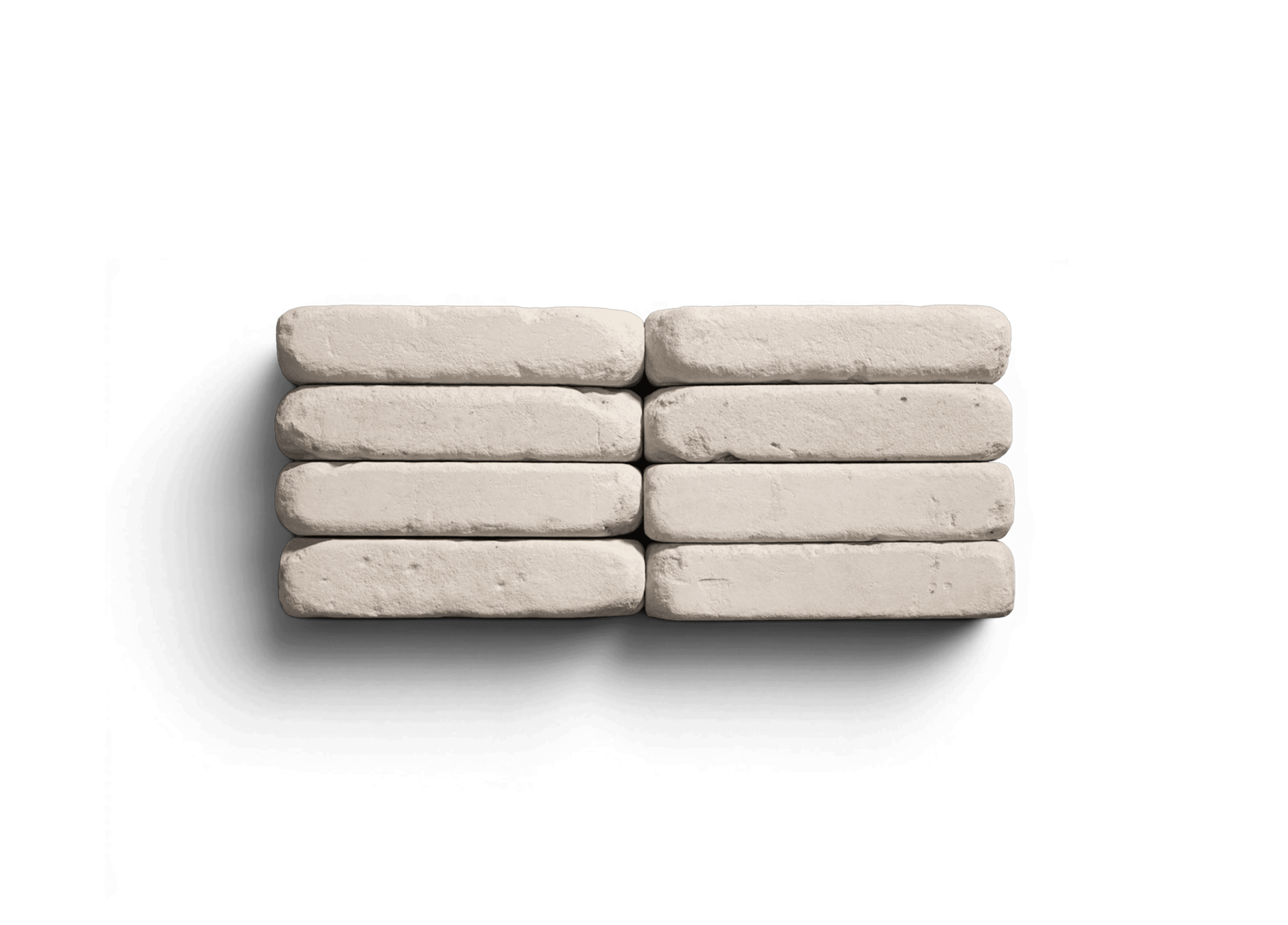 Stacked Jerusalem White Tumble bricks