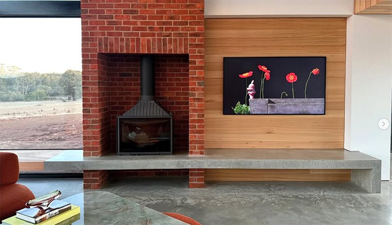 Heritage Red Brick Fireplace