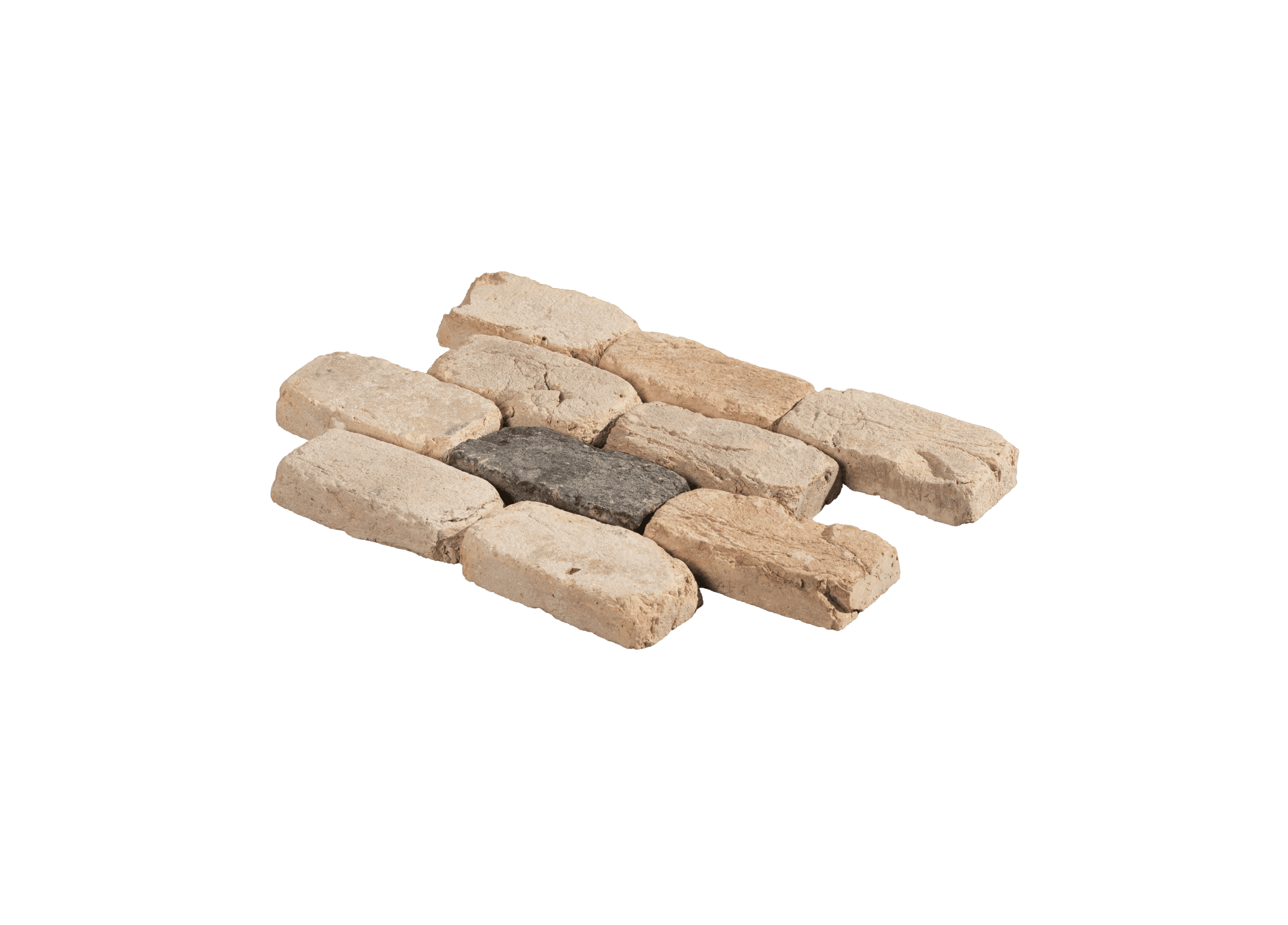 Stacked brick tiles